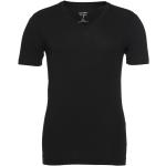Schwarze Casual OLYMP Level Five V-Ausschnitt V-Shirts aus Jersey für Herren Größe S 
