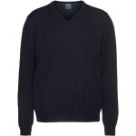Blaue OLYMP Luxor V-Ausschnitt V-Pullover aus Wolle für Herren Größe XXL 