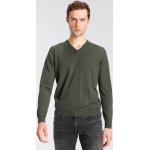 Grüne OLYMP Luxor V-Ausschnitt V-Pullover aus Wolle für Herren Größe 3 XL Große Größen 