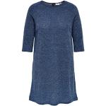 Reduzierte Blaue 3/4-ärmelige ONLY Mini Partykleider aus Elastan für Damen Größe XXL Große Größen 