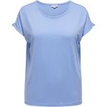 Reduzierte Blaue Kurzärmelige ONLY Frühlingsmode aus Jersey für Damen Größe XL Große Größen 