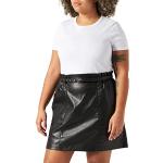 Reduzierte Schwarze ONLY Mini High Waist Röcke aus Kunstleder für Damen Größe M 