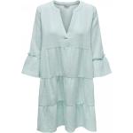 Mintgrüne ONLY V-Ausschnitt Frühlingskleider aus Baumwolle für Damen Größe XS 