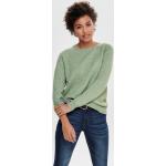 Grüne Melierte ONLY Rundhals-Auschnitt Rundhals-Pullover für Damen Größe L 