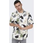 Reduzierte Weiße Only & Sons Hawaiihemden aus Viskose für Herren Größe XL 