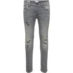 Reduzierte Graue Only & Sons Slim Jeans aus Denim für Herren Weite 31, Länge 32 
