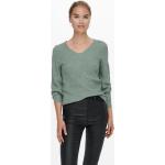Reduzierte Grüne ONLY V-Ausschnitt V-Pullover für Damen Größe M 