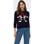 Blaue ONLY Weihnachtspullover & Christmas Sweater für Damen Größe S 