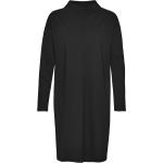 Schwarze Langärmelige Opus Knielange Stehkragen Winterkleider aus Jersey für Damen Größe XS 