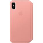 Pastellrosa Apple iPhone X/XS Hüllen Art: Flip Cases aus Leder 