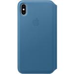 Blaue Apple iPhone X/XS Hüllen Art: Flip Cases aus Leder 