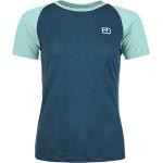 Reduzierte Blaue Ortovox T-Shirts aus Merinowolle für Damen Größe XS 