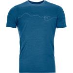 Blaue Ortovox Nachhaltige T-Shirts aus Lyocell für Herren Größe S 
