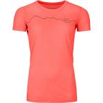Reduzierte Orange Kurzärmelige Ortovox Nachhaltige T-Shirts Orangen für Damen Größe L 