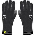 Schwarze Ortovox Rock ´N´Wool Touchscreen-Handschuhe aus Wolle für Herren Größe 9 