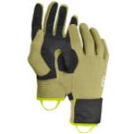 Gelbe Wasserdichte Ortovox Touchscreen-Handschuhe aus Fleece für Herren Größe XS 