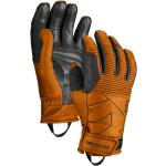 Orange Wasserdichte Ortovox Herrenhandschuhe aus Leder Größe XL 