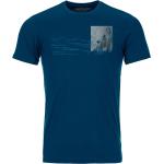 Blaue Nachhaltige Kurzärmelige Ortovox T-Shirts aus Lyocell für Herren Größe L 