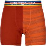 Orange Nachhaltige Ortovox Rock ´N´Wool Herrenboxershorts aus Wolle Größe S 