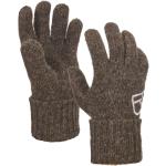 Reduzierte Braune Nachhaltige Streetwear Ortovox Swisswool Fingerhandschuhe aus Wolle für Damen Größe XL 