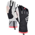 Schwarze Wasserdichte Ortovox Tour Touchscreen-Handschuhe aus Leder für Damen Größe M 