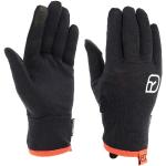 Schwarze Ortovox Rock ´N´Wool Touchscreen-Handschuhe aus Wolle für Damen Größe S 