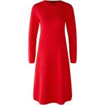 Reduzierte Rote Langärmelige Wadenlange | Midi Frühlingskleider aus Wolle für Damen Größe XS 