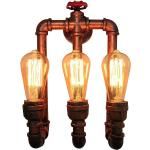 OUKANING Wandleuchte Lampenhalter Creative Antiquität Stil, Wandlampe Wasserpfeifenstil Vintage Lampenhalter Steampunk für Flur Bar Korridor