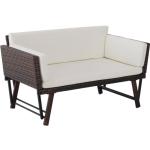 Braune Moderne Outsunny Garten Lounge Sofas aus Polyrattan rostfrei 