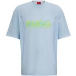 Hellblaue HUGO BOSS HUGO Oversize Shirts aus Polyester für Herren Größe M 