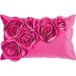 Pinke Blumen Pad Kissenbezüge aus Polyester 50x30 cm 