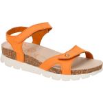Orange Panama Jack Plateau-Sandaletten  Orangen aus Glattleder mit herausnehmbarem Fußbett für Damen Größe 42 