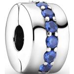 Pandora Silberner Clip mit blauen Kristallen Moments 791972C01