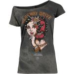 Dunkelgrau Vintage Parkway Drive T-Shirts aus Baumwolle für Damen Größe S 