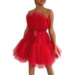 Rosa Mini schulterfreiem Ausschnitt Ballkleider für Damen Größe L zur Hochzeit 