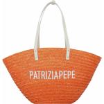 Orange Patrizia Pepe Shopper  Orangen aus Bast für Damen 