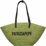 Reduzierte Limettengrüne Patrizia Pepe Shopper  aus Bast für Damen 