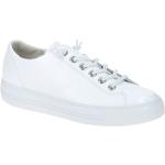 Weiße Paul Green Plateau Sneaker aus Leder mit herausnehmbarem Fußbett für Damen Größe 41,5 