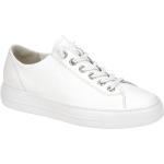 Weiße Paul Green Plateau Sneaker aus Glattleder mit herausnehmbarem Fußbett für Damen Größe 41,5 