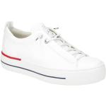 Weiße Paul Green Plateau Sneaker aus Glattleder mit herausnehmbarem Fußbett für Damen Größe 41,5 