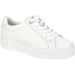 Weiße Paul Green Plateau Sneaker Schnürung aus Glattleder mit herausnehmbarem Fußbett für Damen Größe 41,5 