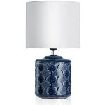 Reduzierte Blaue Moderne Nachttischlampen & Nachttischleuchten aus Keramik 