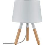 Weiße Skandinavische Paulmann Nachttischlampen & Nachttischleuchten aus Holz 