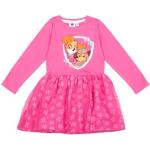 Pinke Print Langärmelige United Labels Paw Patrol Skye Kinderlangarmkleider aus Baumwolle für Mädchen Größe 92 