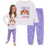 Braune Klassische Langärmelige Paw Patrol Skye Kinderpyjamas & Kinderschlafanzüge aus Baumwolle für Mädchen Größe 104 2 Teile 