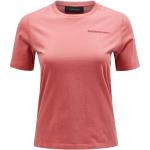 Pinke Klassische Peak Performance T-Shirts Orangen aus Baumwolle für Damen Größe M 