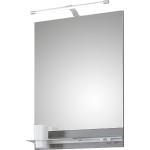 Silberne Badezimmerspiegel beleuchtet 