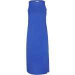 Reduzierte Blaue Ärmellose Wadenlange | Midi Frühlingskleider aus Elastan für Damen Größe XS 
