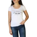 Beige Pepe Jeans T-Shirts aus Elastan für Damen Größe L 