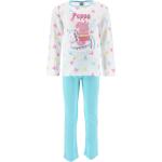 Blaue Langärmelige Peppa Wutz Kinderpyjamas & Kinderschlafanzüge aus Baumwolle maschinenwaschbar 